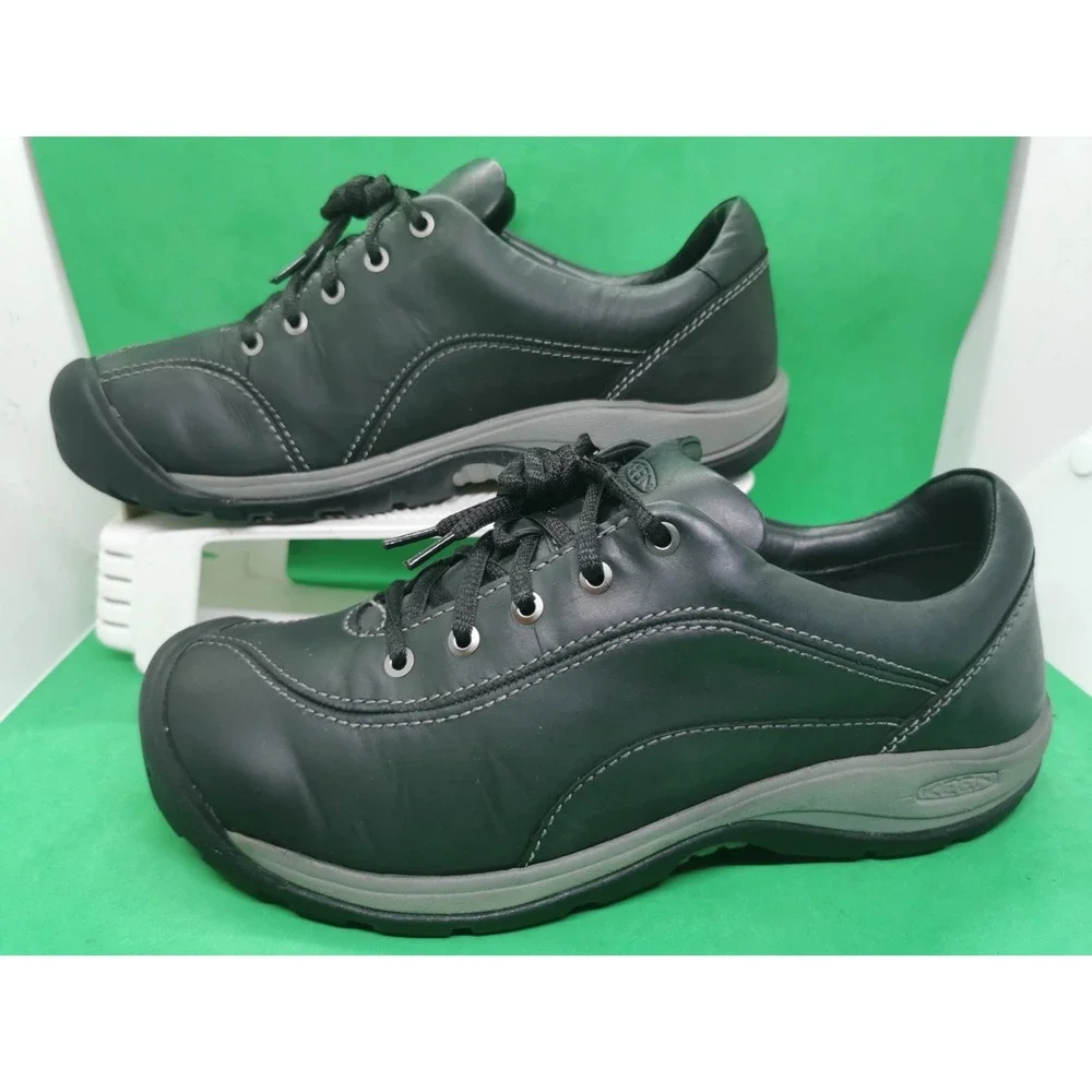 KEEN Women's Presidio II Hiking Shoe 1018314 Black Leather Grey US 9.5 EU 40